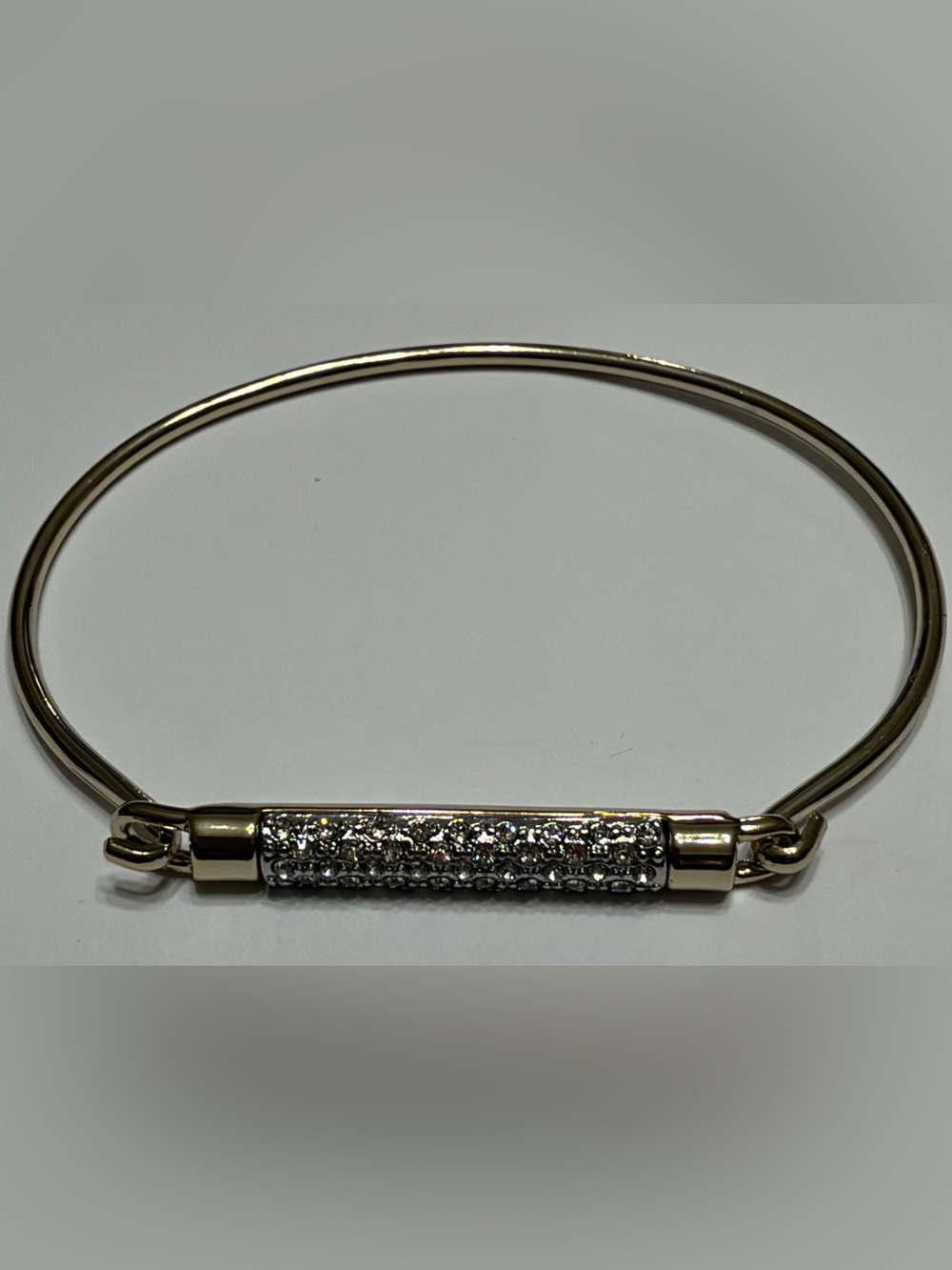 Silver-Tone Crystal Bar Bracelet Like New
